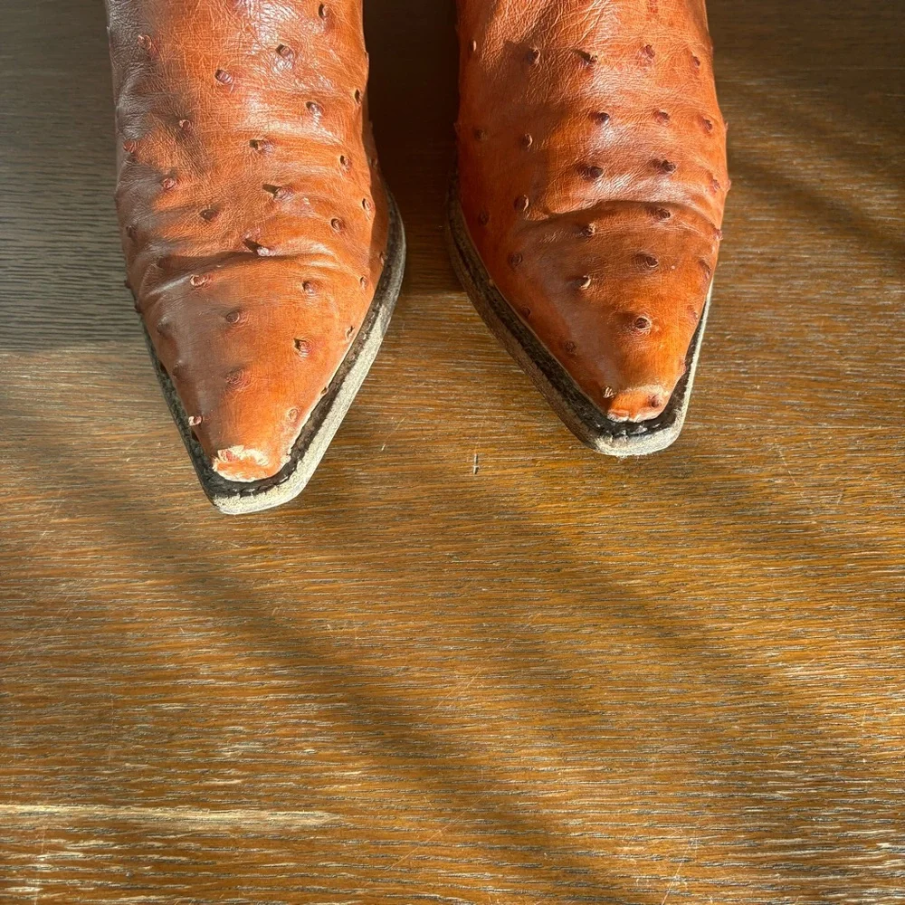 Tony Lama Signature Series Ostrich Leather Western Boots – Women’s 9B - Picture 9 of 16